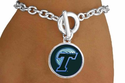 SWW19154B - TULANE UNIVERSITY "GREEN WAVE" BRACELET