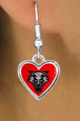SWW15286E - UNIVERSITY OF NEW MEXICO LOBOS EARRINGS