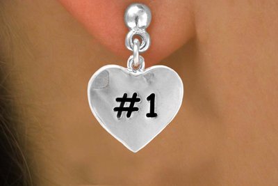 SWW299SE - "#1" HEART & EARRINGS