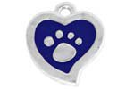 SWW805SC - "BLUE AND SILVER PAW HEART"