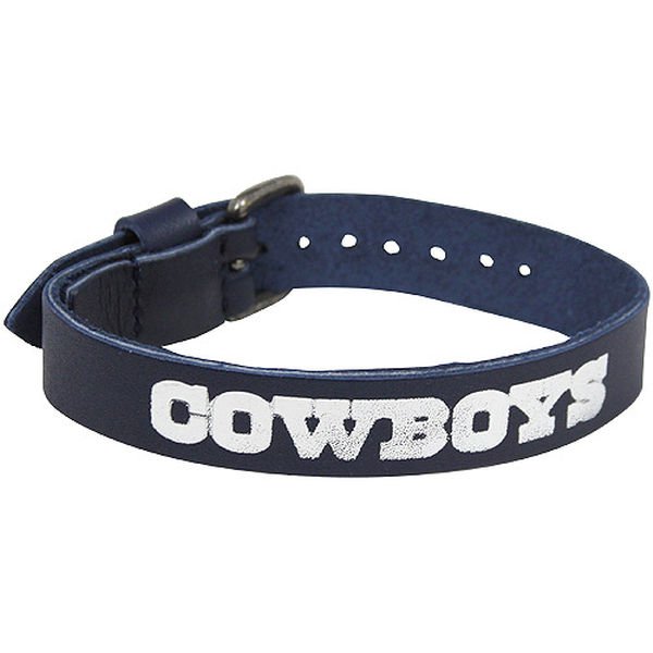 SWWNFL1006481 - Dallas Cowboys Ladies Leather Buckle Bracelet - Navy Blue