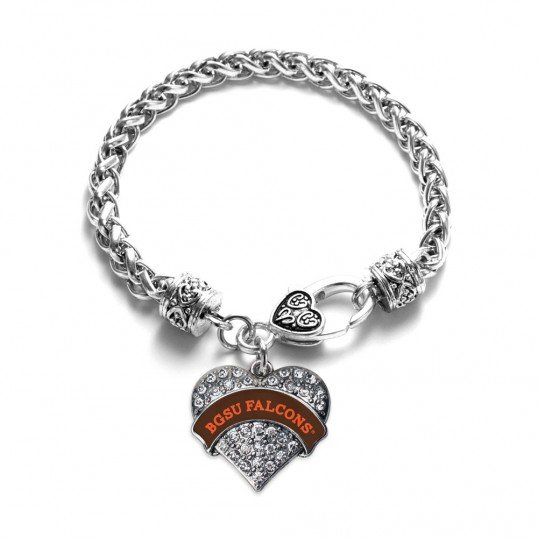 BGSU FALCONS PAVE HEART BRACELET - SWINSPS-BR-22980