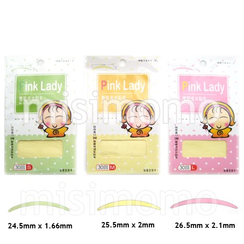Pink Lady Double Eyelid Tape Sticker 30 Pairs LARGE