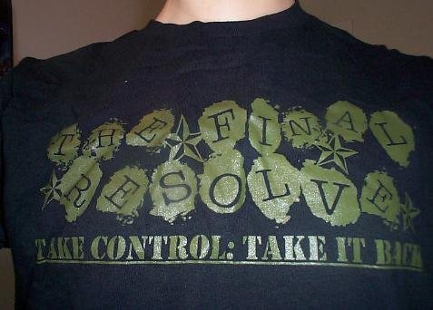 Take Control: Take it Back shirt LARGE