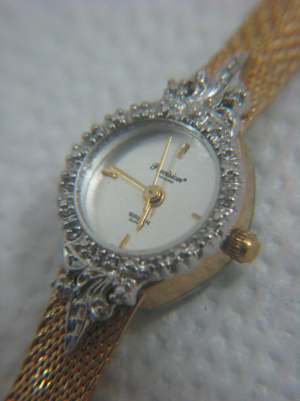 Gruen "Precision" Diamond Ladies Gold plated watch