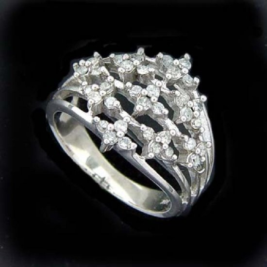 1/2 ctw. Diamond & Solid 10K White Gold Ring