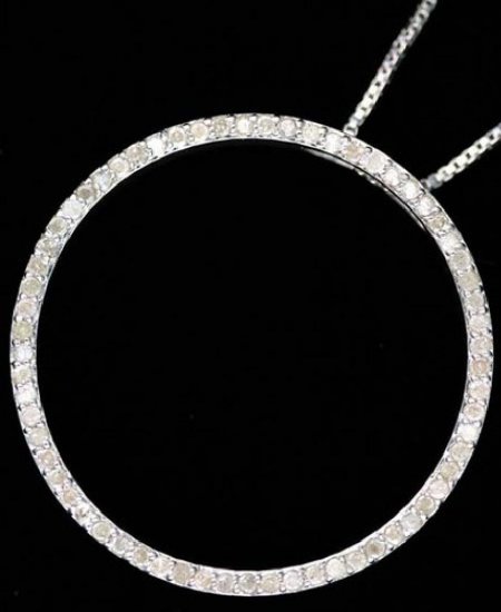 1ctw. Diamond Circle-Of-Love Necklace SS
