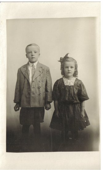 Vintage Children Postcard Photograh