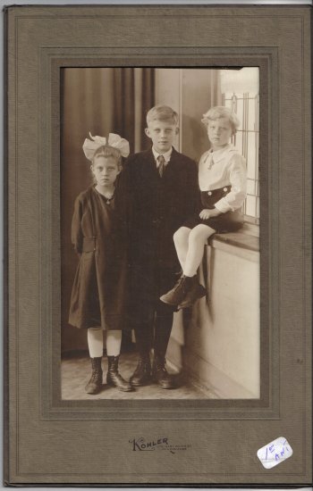 Vintage Children Photograph in Vintage Folder