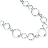 Open Circle and Cubic Zirconia Necklace