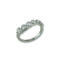 Cubic Zirconia Wave Ring