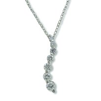 Cubic Zirconia Wave Necklace