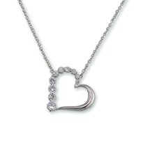 Heart Shaped Cubic Zirconia Necklace