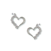 Heart Shape Cubic Zirconia Earrings