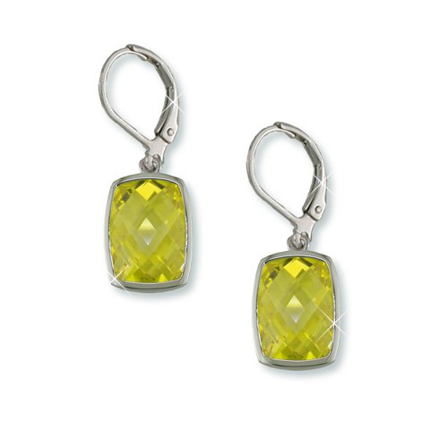 Canary Yellow Cubic Zirconia Earrings