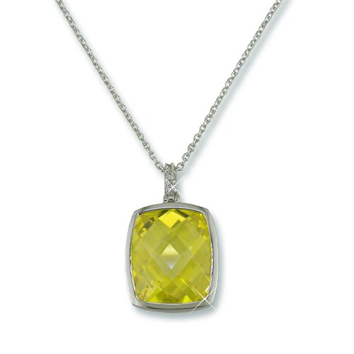 Canary Yellow Cubic Zirconia Necklace