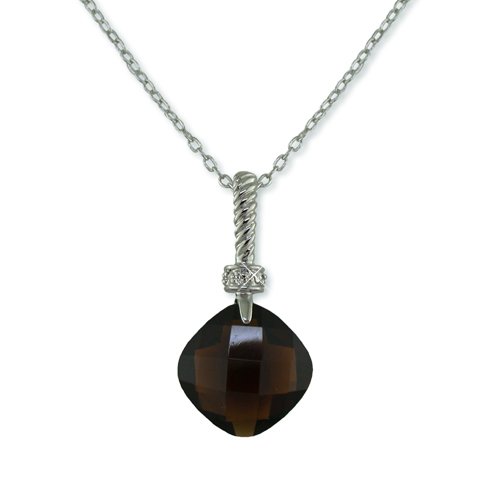 Coffee Brown & Clear Cubic Zirconia Necklace