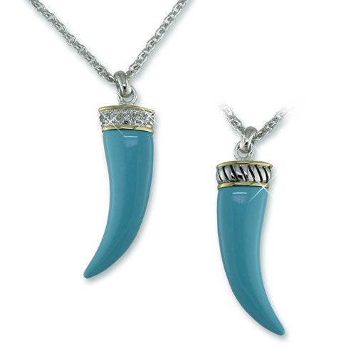 Turquoise Horn Necklace