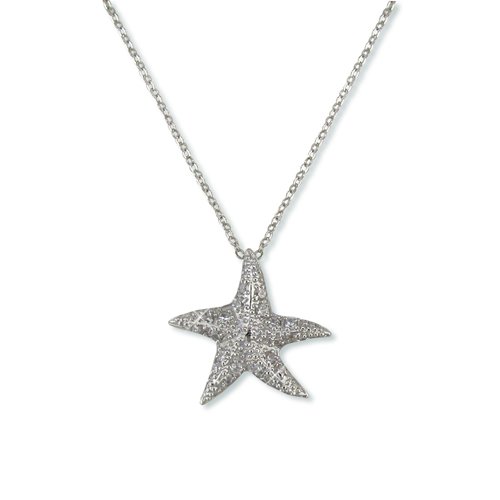 Star Fish Cubic Zirconia Necklace