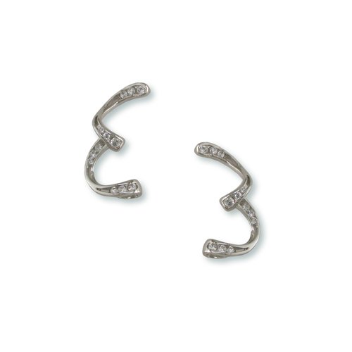Twisted Cubic Zirconia Earrings
