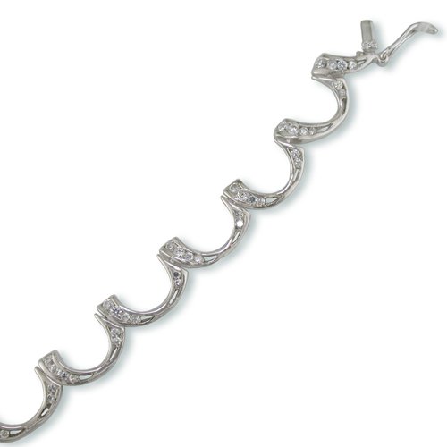 Twisted Cubic Zirconia Bracelet