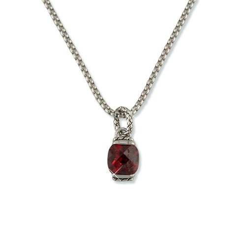 Garnet Antique Cubic Zirconia Necklace (N6151G)