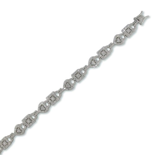 Lock and Key Cubic Zirconia Bracelet
