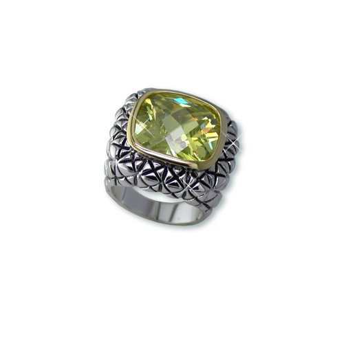 Peridot Cubic Zirconia Ring