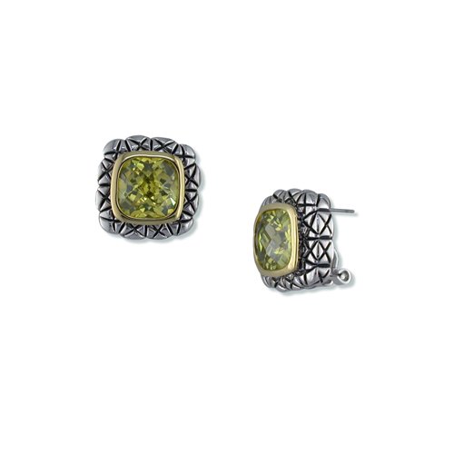 Peridot Cubic Zirconia Earrings