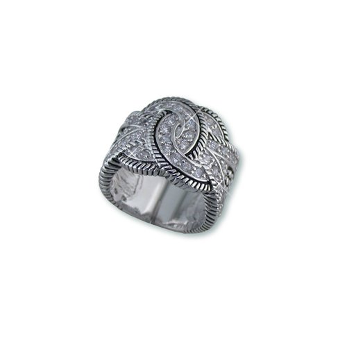 Intertwined Circles Cubic Zirconia Ring (R6291)