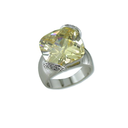 Light Yellow Cubic Zirconia Ring (R6219LY)