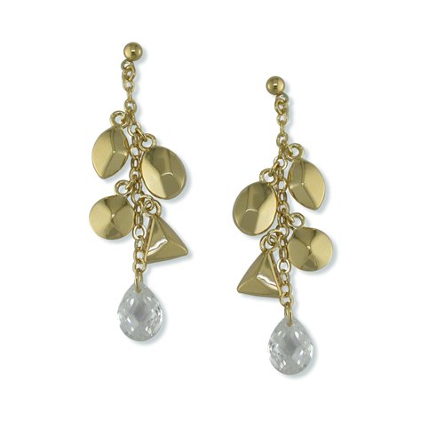 Charmed Cubic Zirconia Gold Earrings (EP6288G)