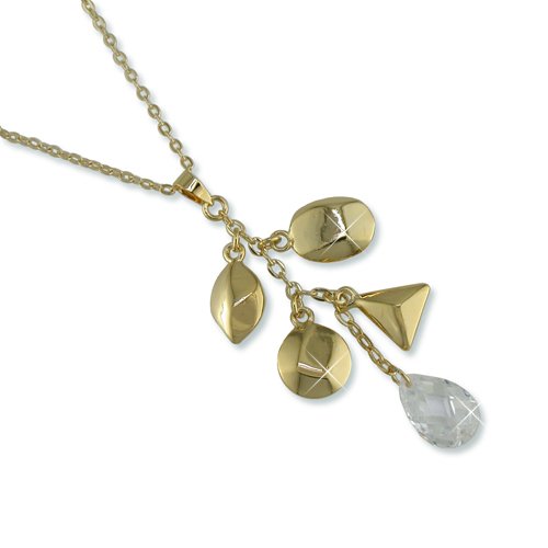 Charmed Cubic Zirconia Gold Necklace (N6288G)