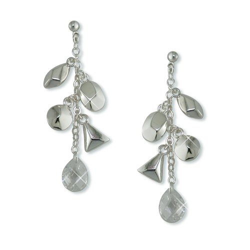 Charmed Cubic Zirconia Rhodium Earrings