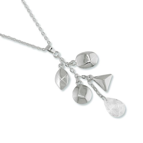 Charmed Cubic Zirconia Rhodium Necklace