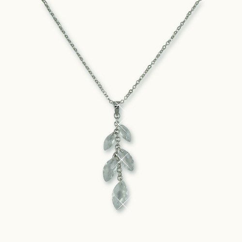 Marquise Cubic Zirconia Rhodium Necklace