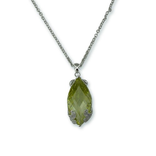 Peridot Marquise Cubic Zirconia Necklace