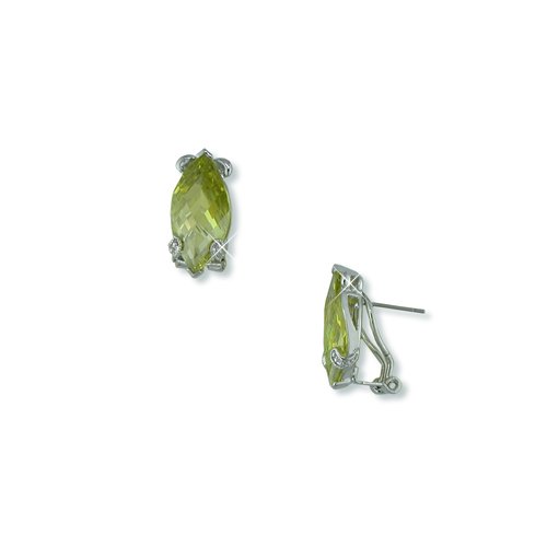 Peridot Marquise Cubic Zirconia Earrings