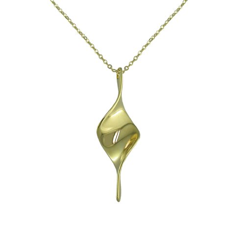Twisted Gold Bar Necklace (N5629G-1)