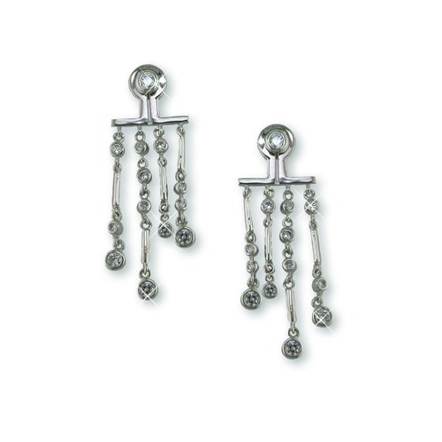 "Dangle from the Bar" Cubic Zirconia Earrings