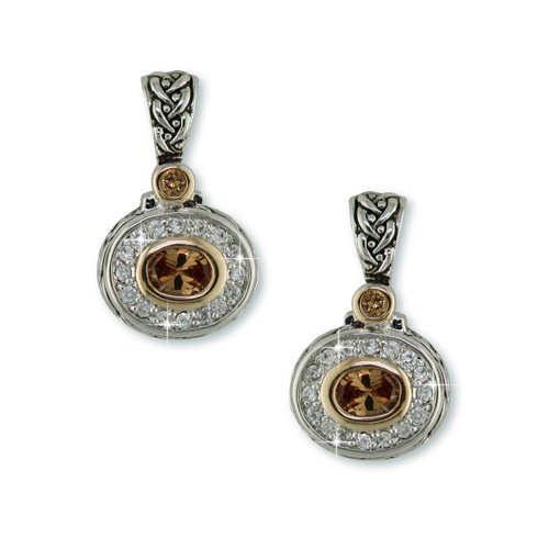 Champagne Antique Rhodium Earrings (EP6856CH)