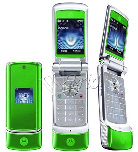 Motorola KRZR K1 - Green - FREE SHIPPING!
