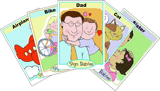 Sign Babies ASL Flash Cards Sets 1-4 4 Pack
