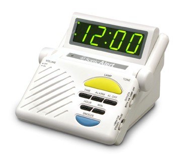 Sonic Boom Alarm Clock with Lamp Outlet