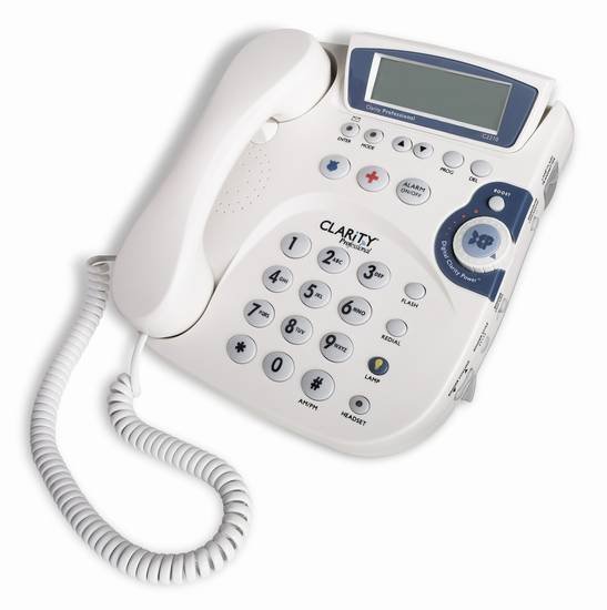 Clarity Professional C2210 50dB Amplified Phone w/Caller ID, Alarm Clock and Digital Clarity Power