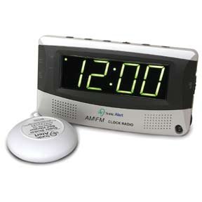 Sonic Boom Clock SBR350SS w/ AM/FM Radio and 12V Bed Shaker