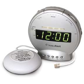 Sonic Boom Clock SBT425SS w/Phone Signaler and Bed Shaker