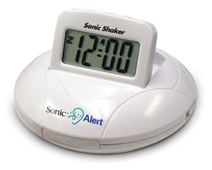 Sonic Shaker Vibrating Travel Alarm Clock