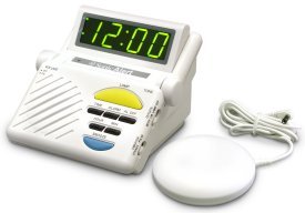 Sonic Boom Clock w/ Lamp Outlet and 12V Pillow Vibrator