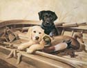 Lab Puppy Duck Hunting Dogs Tin Sign #923